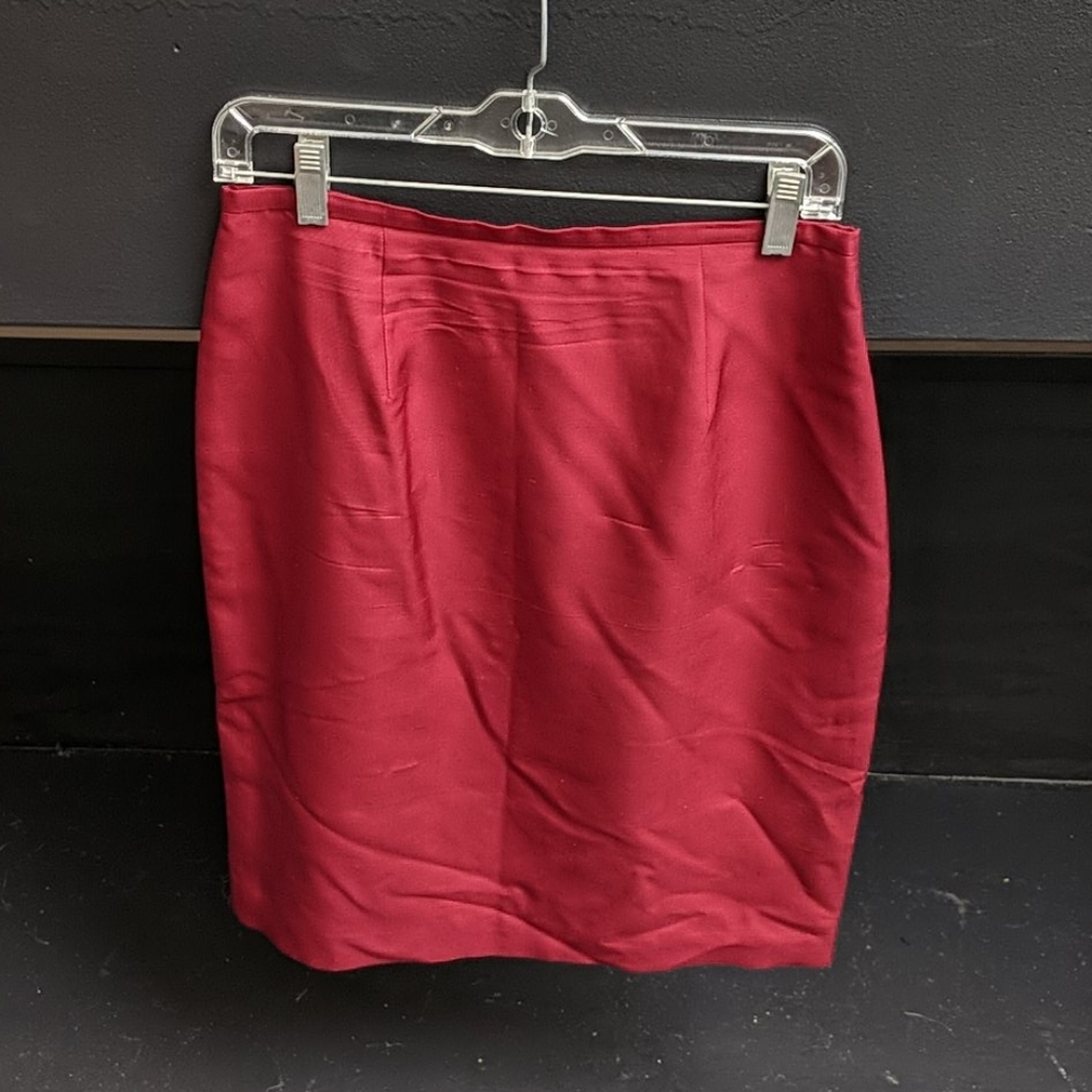 Dark Red Pencil Skirt